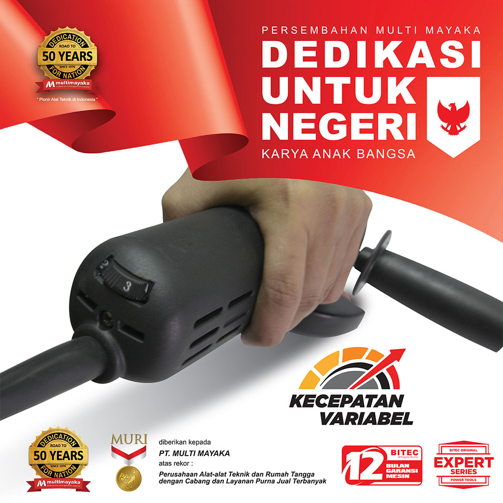 BITEC - MESIN GERINDA LISTRIK EXPERT 520W PENGATUR KECEPATAN GRINDER - INA MG 4520 VS-JX - GARANSI RESMI 1 TAHUN