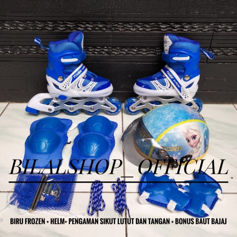 SEPATU RODA ANAK FULLSET HELM DEKER BONUS ASS BAJAJ / SEPATU RODA ANAK FULLSET MODEL BAJAJ DAN MOBIL