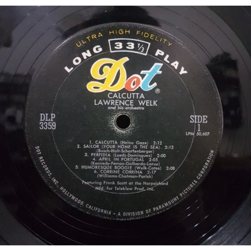 Vinyl Piringan Hitam 12 inch Lawrence Welk-Calcutta!