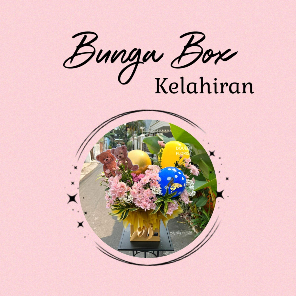 Bunga Box kelahiran / hampers / bunga box baby / buket kelahiran