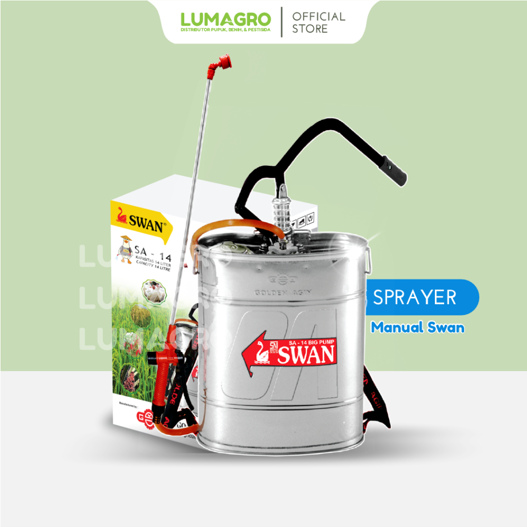 Tangki Sprayer Manual Swan 14L 15L 17L Kuningan Plastik Alat Semprot Hama 14 15 17 Liter