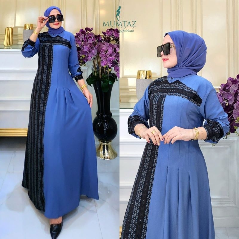 BALQIS ABAYA Dress ORI By Mumtaz // Dress Itycrepe Mix Semiwoll // Balqis Dress Muslimah Lebaran