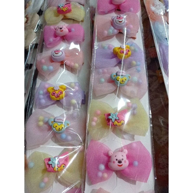 jepit rambutt anak pita boneka isi 10 pcs