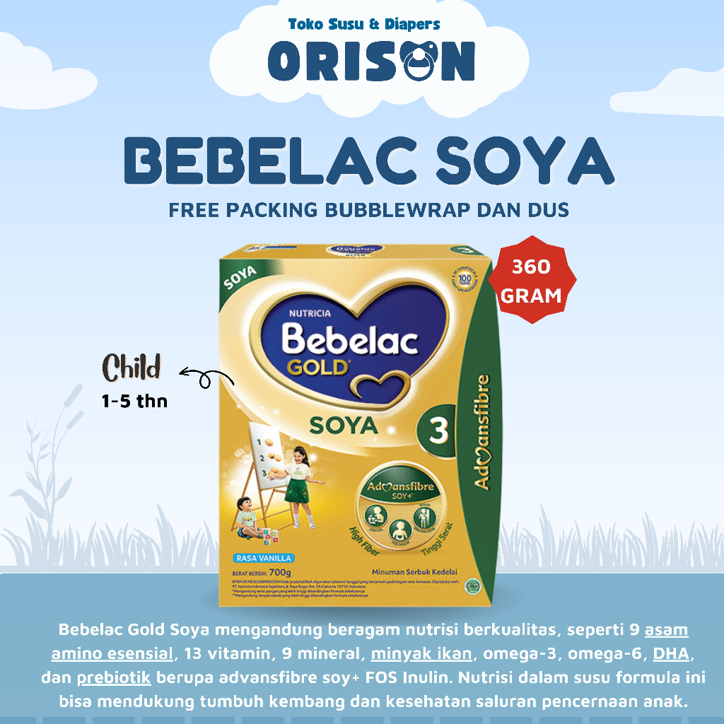 BEBELAC SOYA 3 (1-5 TAHUN) 360GR