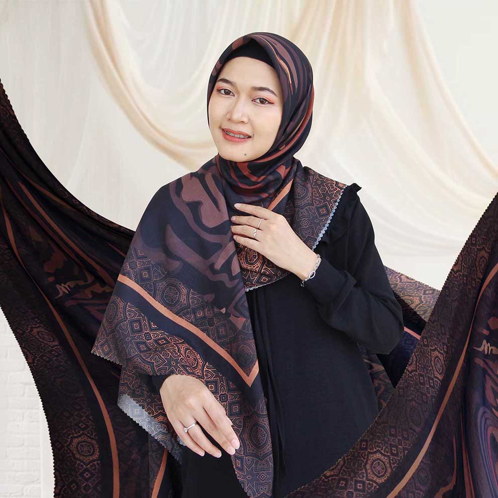 Hijab Jumbo | Kerudung Segi Empat Motif | Jilbab Syar'i Marble Series