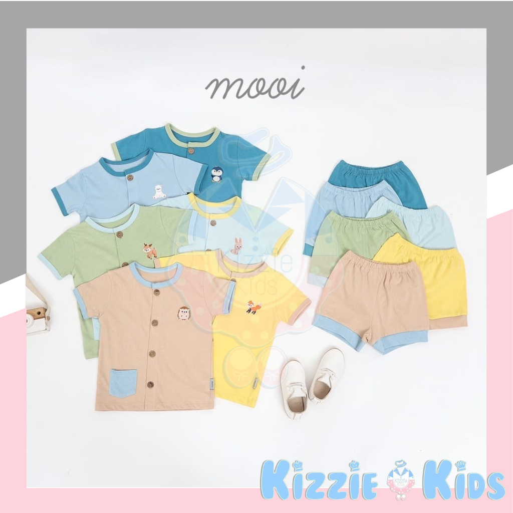 Mooi Setelan Bayi Zoey Button Set