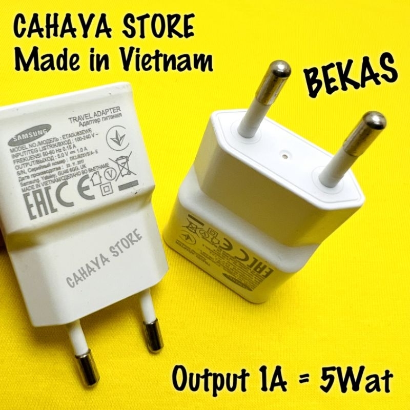 Adapter Bekas Cas Smsg 1A 5Watt J5 J6 J1 2016 / J1 Mini / J1 Ace 2016 / Charger Kwalitas Original Co