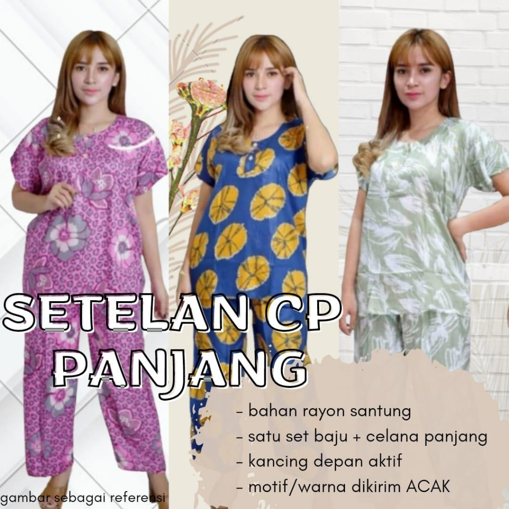 100RIBU DAPAT 3 SETELAN CELANA PANJANG RAYON CP