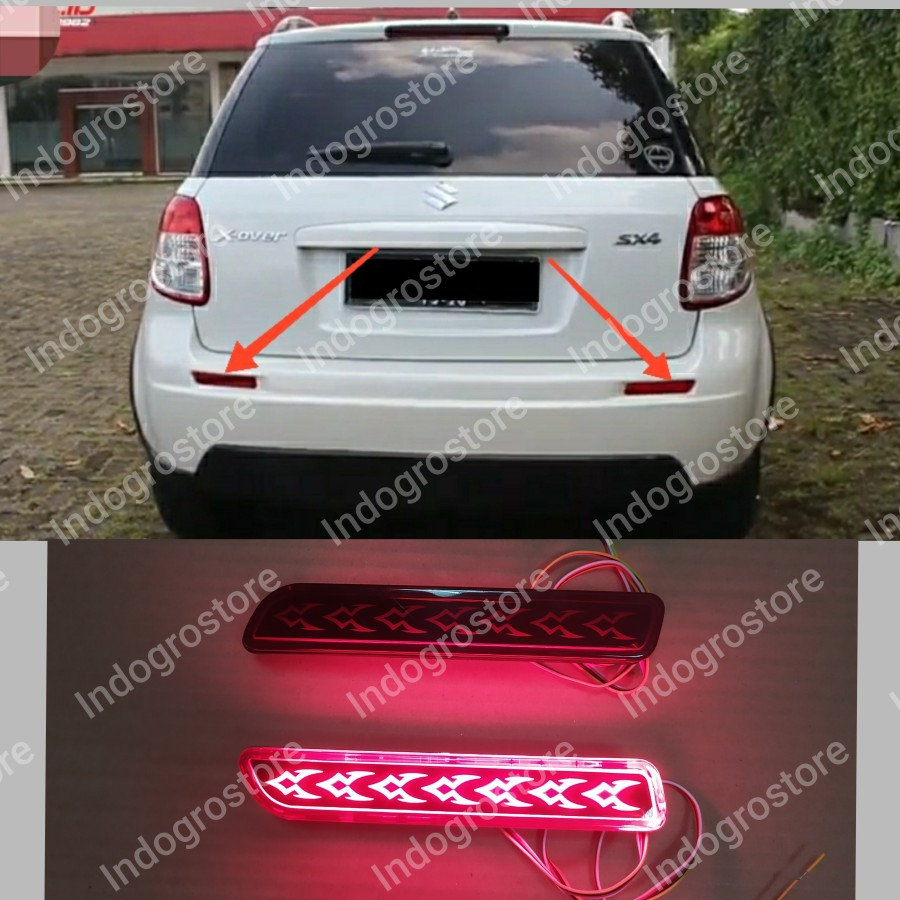 REFLEKTOR LED LAMPU BUMPER BELAKANG MOBIL SUZUKI X OVER SX4