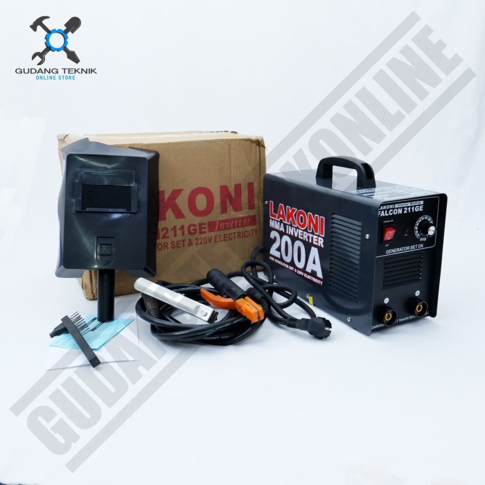 Mesin Las Listrik MMA 200A FALCON 211GE LAKONI / Electric MMA Inverter Trafo Welding Mesin Las MMA Falcon 211 GE LAKONI