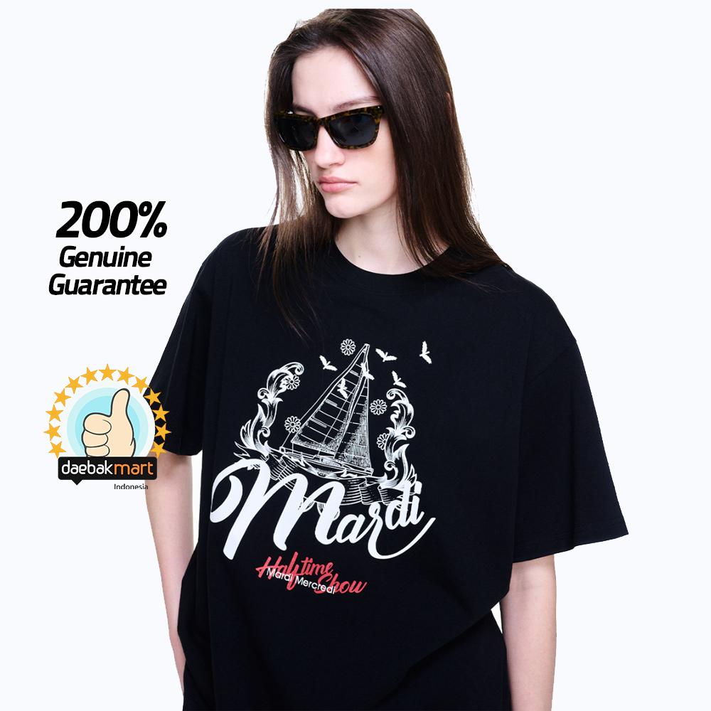 MARDI MERCREDI UNISEX TSHIRT BON VOYAGE HALFTIME SHOW_BLACK WHITE direct shipiing from korea