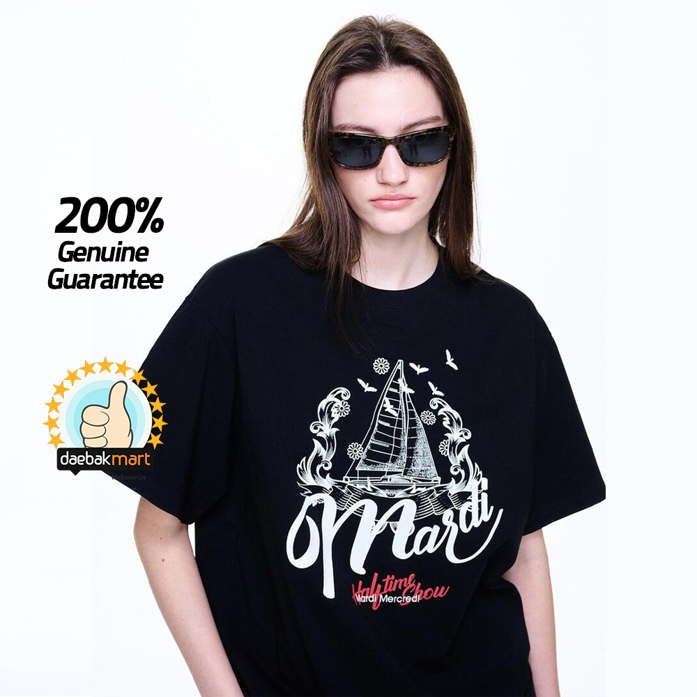 MARDI MERCREDI UNISEX TSHIRT BON VOYAGE HALFTIME SHOW_BLACK WHITE direct shipiing from korea