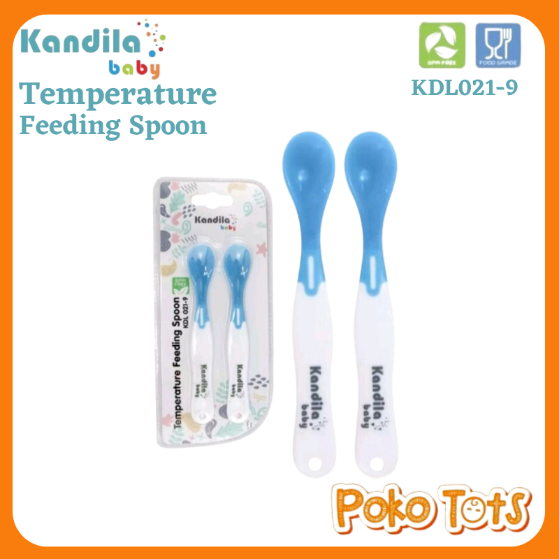 Kandila Baby Temperature Feeding Spoon Isi 2pcs KDL021-9 Sendok Makan Bayi Kandila