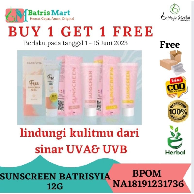 sunscreen batrisyia herbal bpom tabir surya sunblock mencegah flek hitam