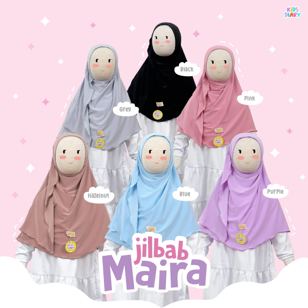 Jilbab Maira Kerudung Anak Maira Motif Polos Jersey