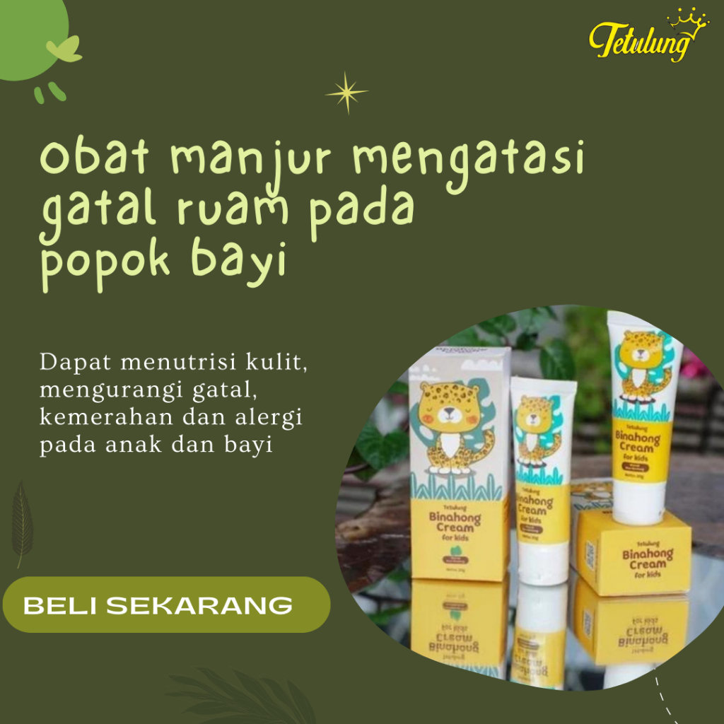 Binahong Cream Kids 20gr Salep Herbal Bantu Atasi Gatal Popok Ruam anak