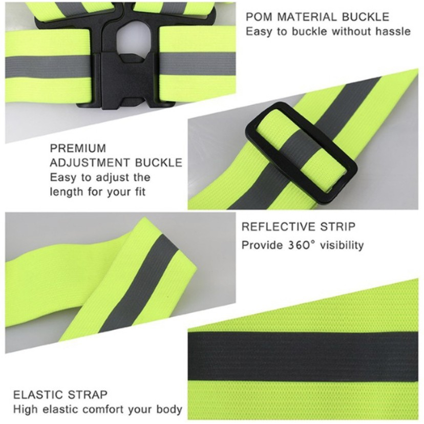 Rompi Proyek V Karet Elastis Safety Vest Guard Reflective Glow In The Dark Rompi Bangunan Scotlet