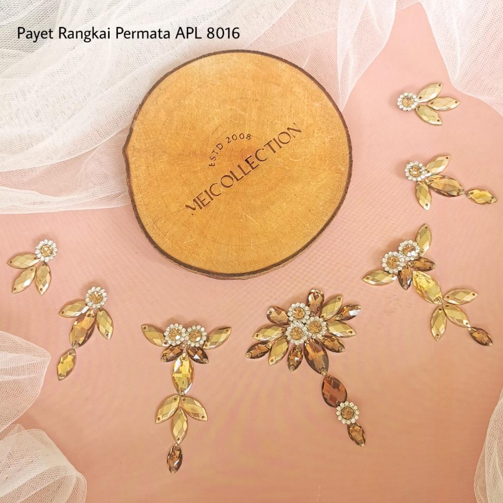 Payet bunga 3d payet rangkai permata APL 8016 kebaya
