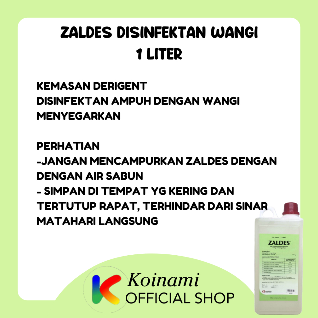 ZALDES DISINFEKTAN WANGI KANDANG HEWAN / medion