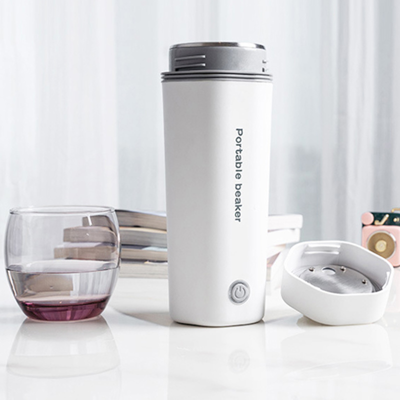 Pemanas Air Listrik Gelas Pemanas Electric Thermos Kettle Portable 350 mL Rumah Travel Water Heater Smart Elektrik Botol Mobil