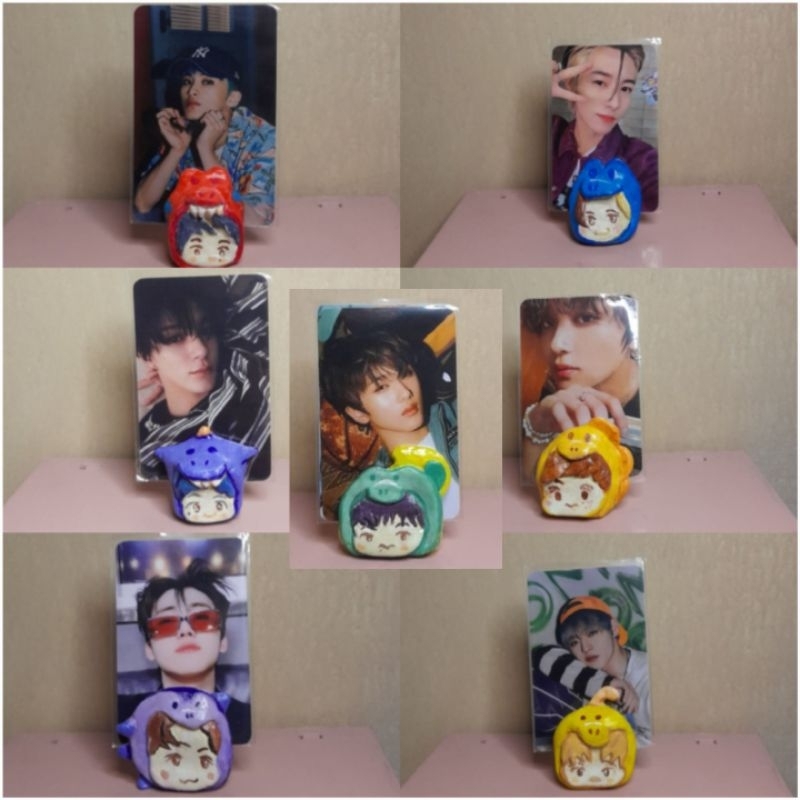 [ready] clay standing pc nct dream dino pinkfong // pc holder // stand // hiasan meja photocard