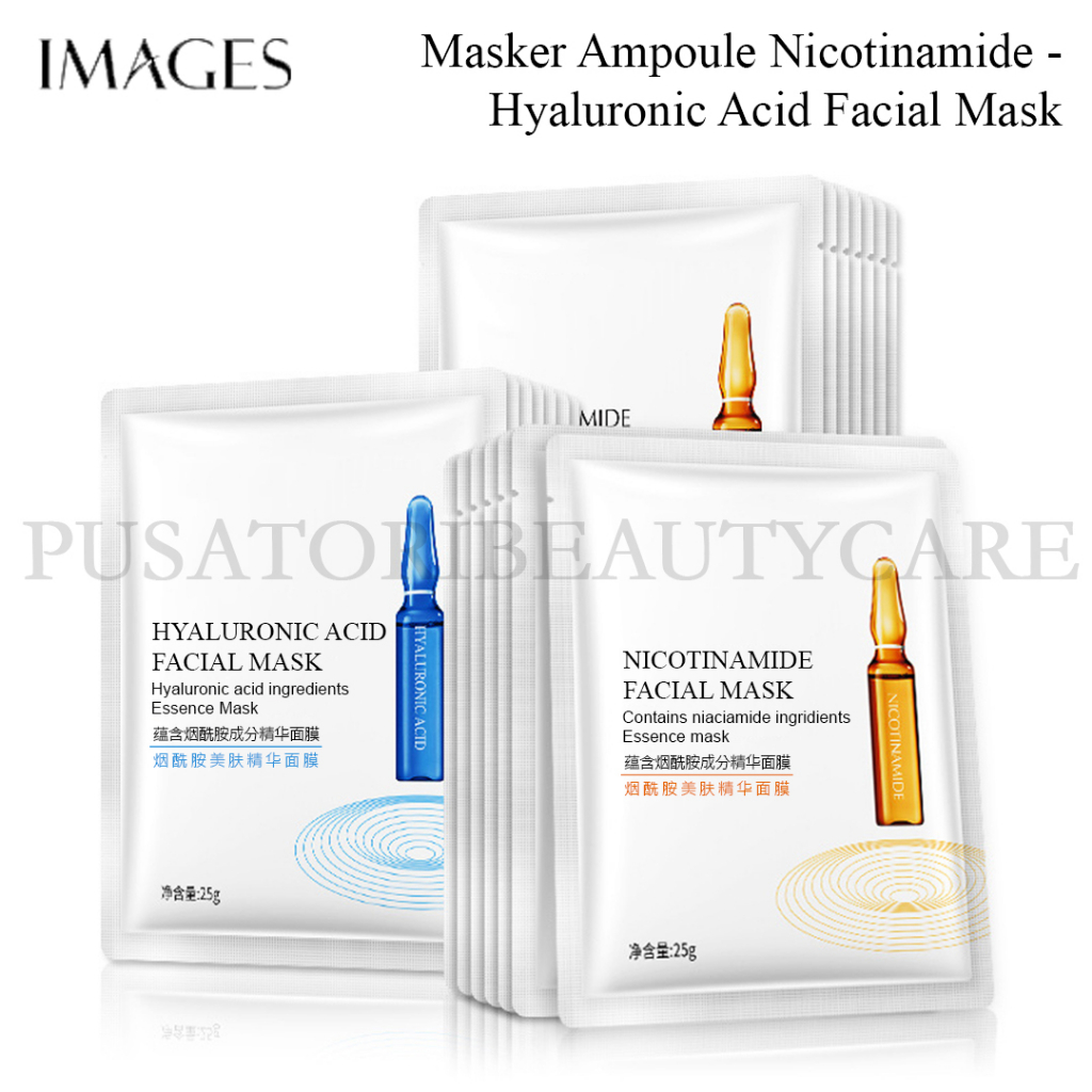 IMAGES Masker Ampoule Nicotinamide - Hyaluronic Acid Facial Mask