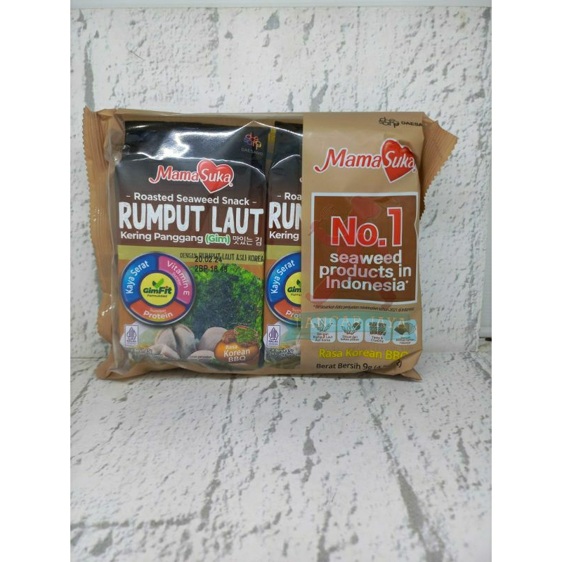 

Mamasuka Rumput Laut Sapi Panggang 9gr/Rumput Laut Kering/Rumput Laut/Nori/Rumput Laut Rasa Sapi Panggang /Nori Rasa Sapi Panggang/Nori Mamasuka