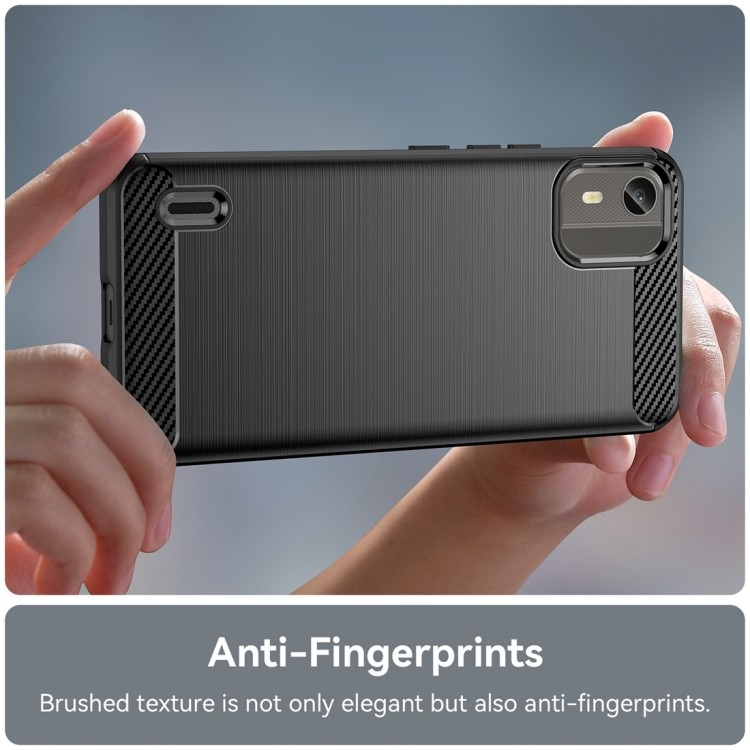 NOKIA C12 SOFT CASE BRUSHED CARBON BLACK SILIKON SOFT CASE TPU