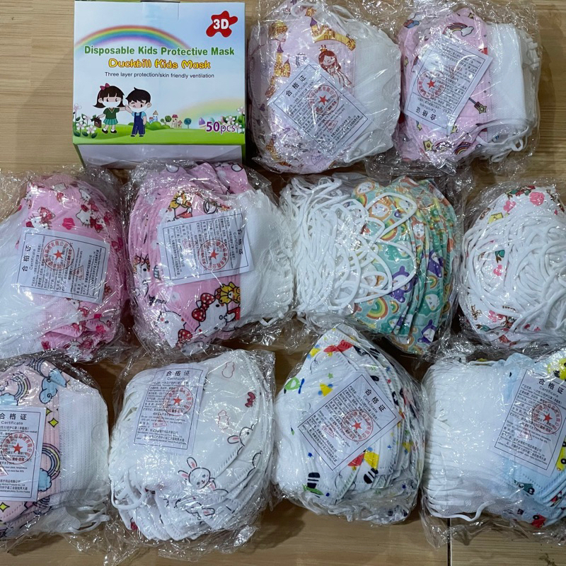 Masker Duckbill Anak Motif isi 50 pcs