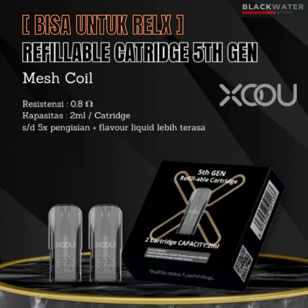 XOOU Refillable Cartridge Mesh Coil Compatible with RELX Refill Flavour Liquid Lebih Terasa