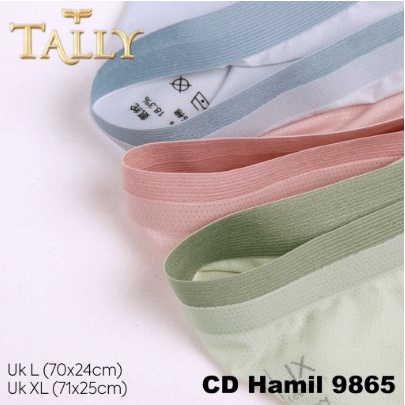 Celana Dalam Hamil TALLY 9865 Hipster dibawah Perut Bahan Seamless Pori Muat Kehamilan 0 - 9 Bulan Maternity CD Low Waist