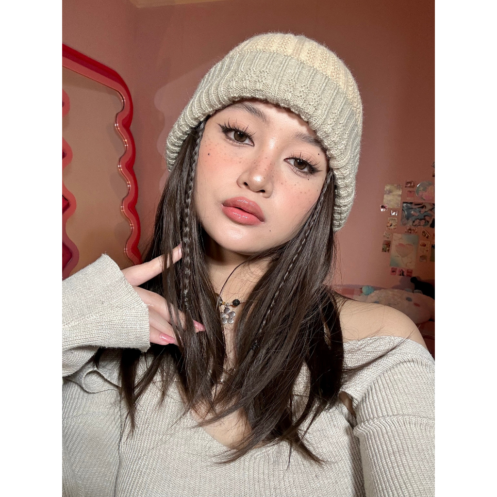 Sissyclip Wig Hat Celine Beanie - wig hat pendek / wig topi pendek 40 cm