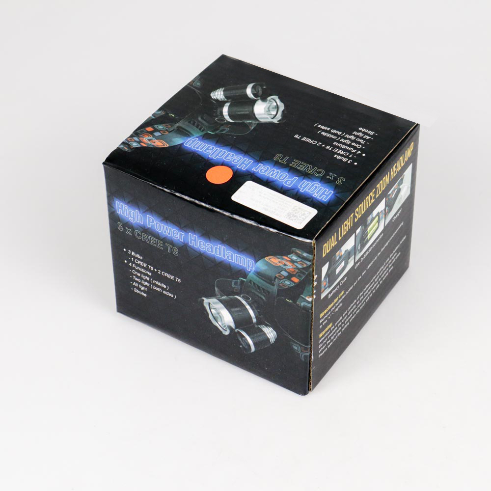 TaffLED Ares Headlamp Headlight 3 LED Cree XM-L T6 + 2 XEP - L3 - Black