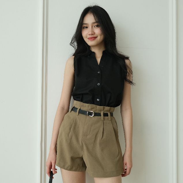 Hargo Shorts with Belt - Short Casual with Belt - Basic Pants - Celana Pendek Wanita