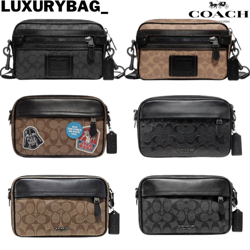 Coach Men Small Square Bag Camouflage Shoulder Messenger Men's Bag 69333 F89188 F50715 F50713 F39946 67326