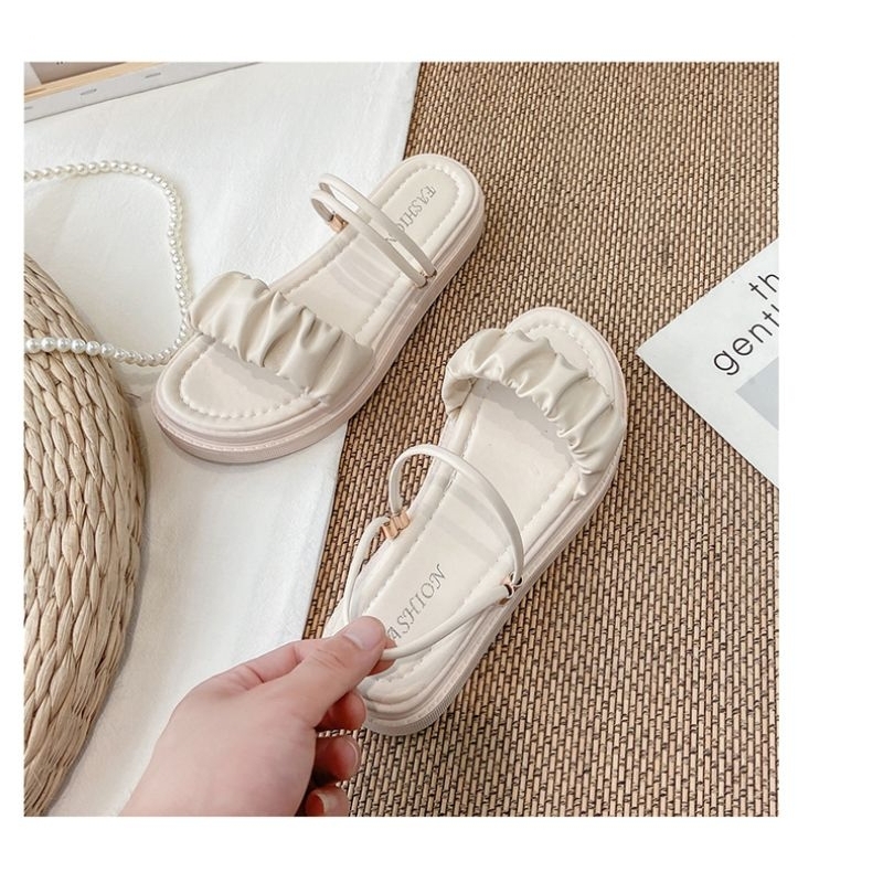 SANDAL WANITA KEKINIAN BAN KERUT SUPER CANTIK TRENDY RD 23