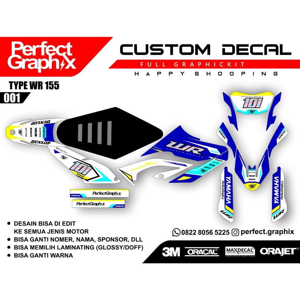 Decal wr 155 full body [bisa custom] Decal wr 155 supermoto Decal supermoto