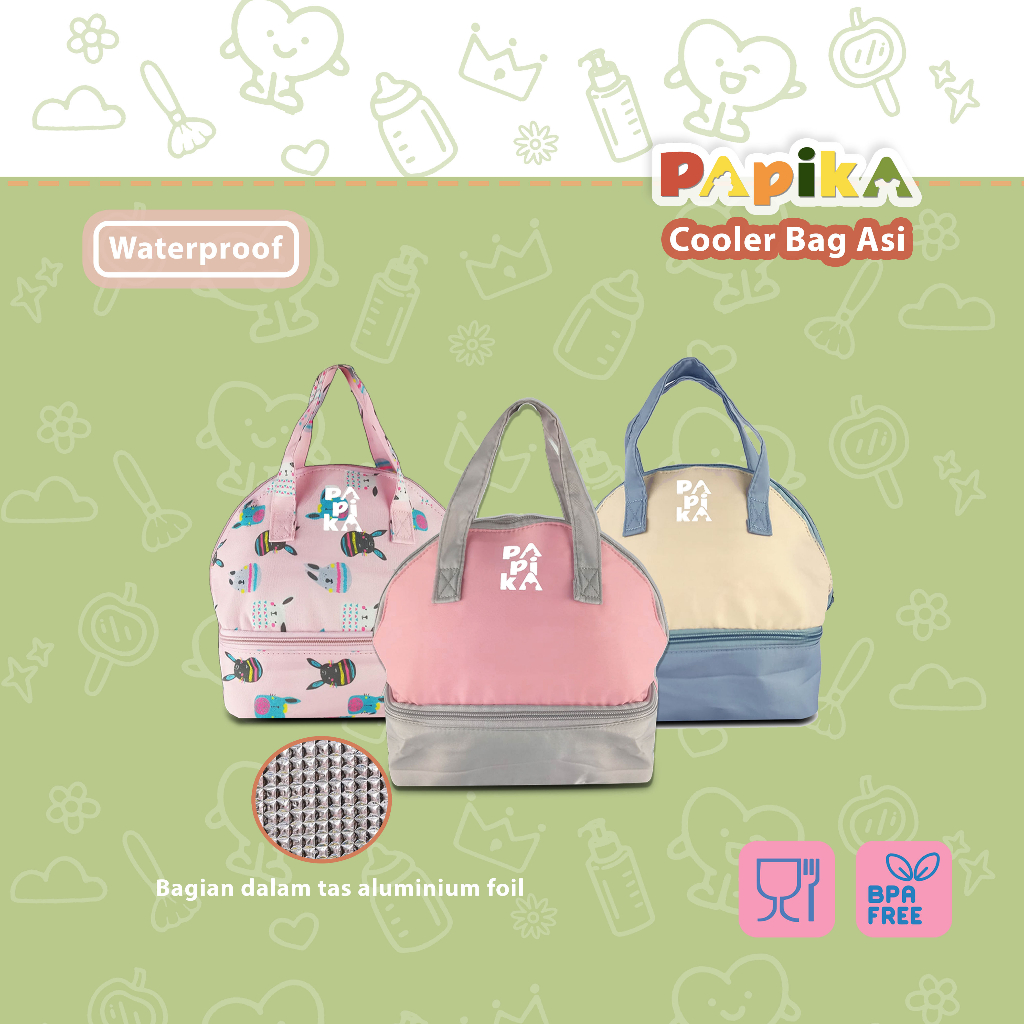 Papika Tas Bekal Cooler bag Alumunium Foil Lunch bag / Tote bag Waterproof Insulation Cold Bales lunch