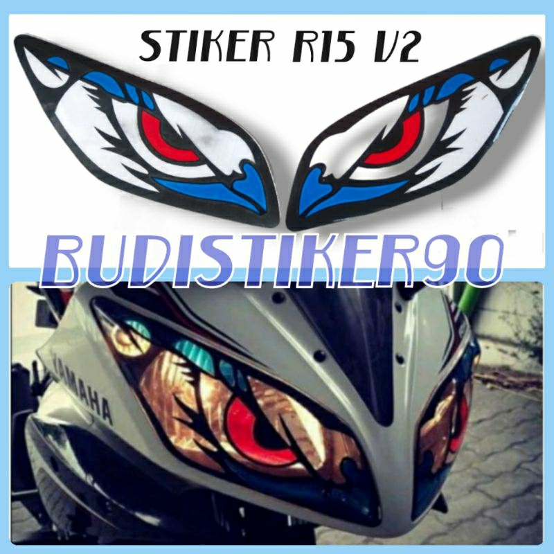 Stiker lampu depan R15 v2