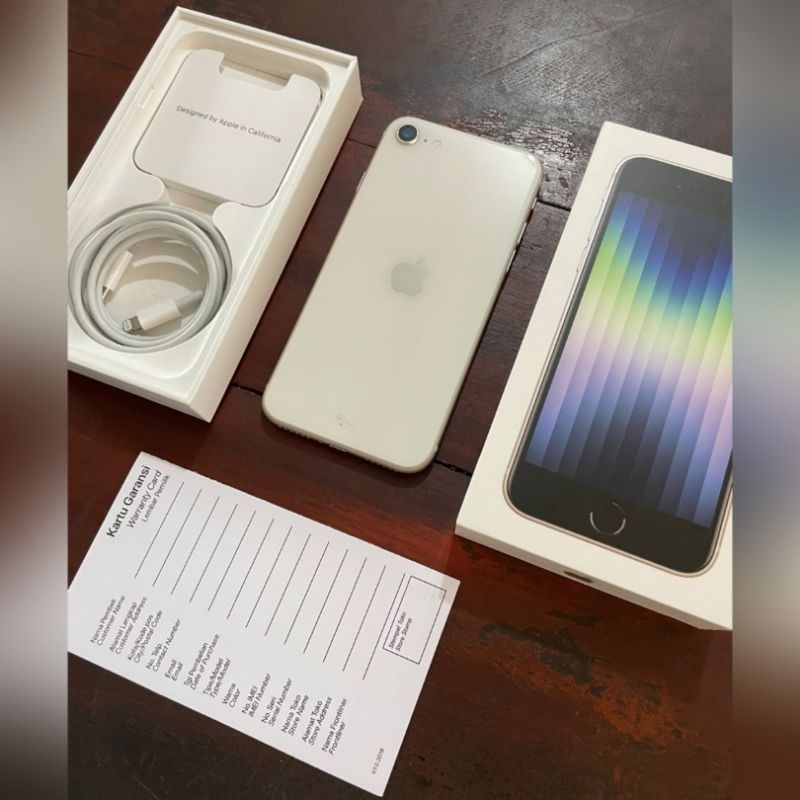 IPHONE SE3 (2022) 128GB STARLIGHT GARANSI RESMI