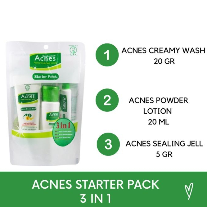 [BPOM] Acnes Starter Pack / Acne Care Treatment 1 Set Perawatan Wajah Berjerawat / MY MOM