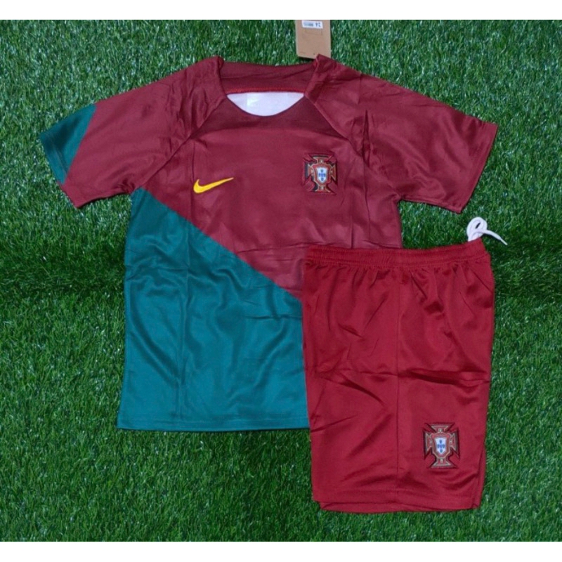 jersey baju bola anak anak portugal home kids 2022 grade ori