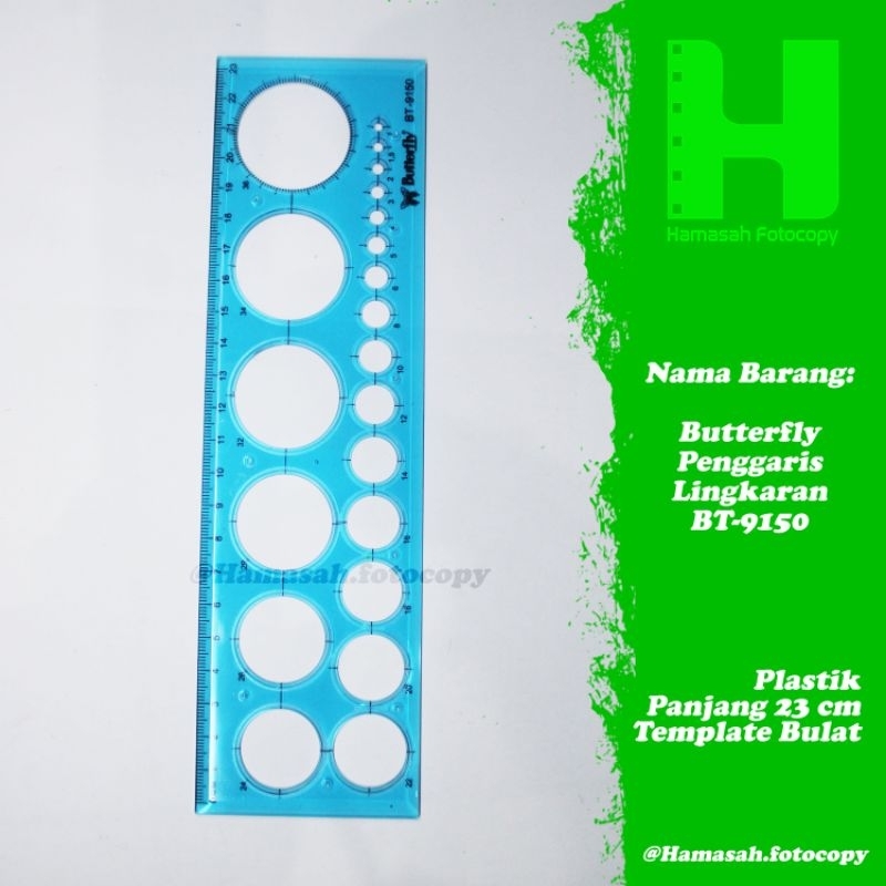 

Penggaris template lingkaran Butterfly BT-9150