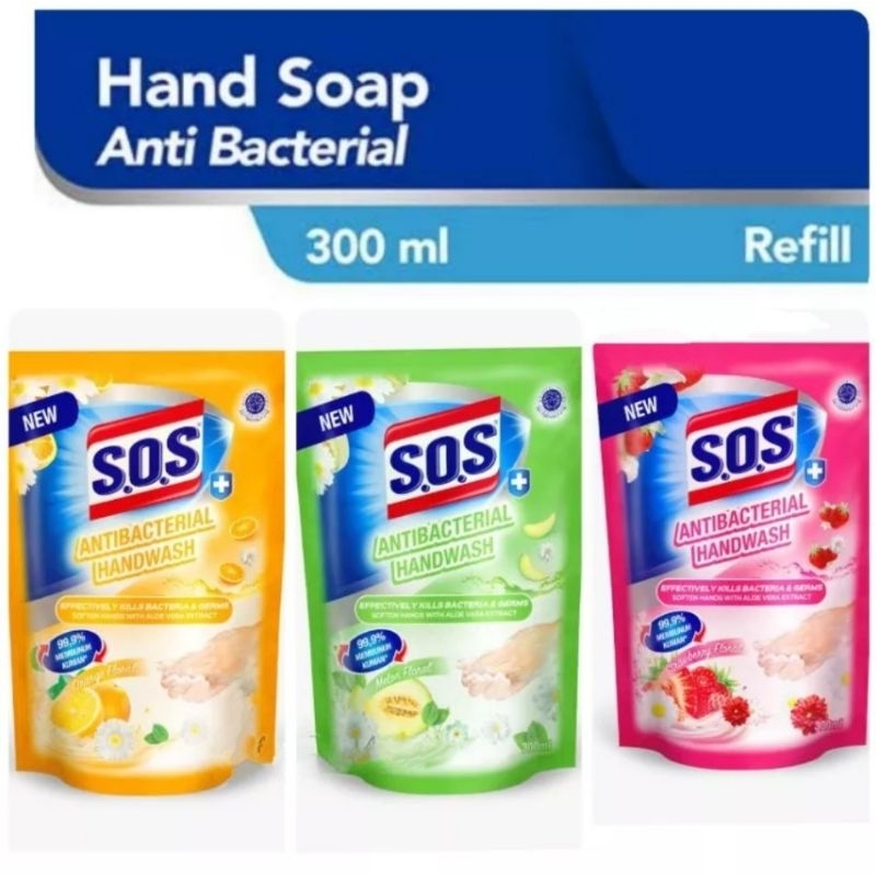 SOS Handwash Refill 300ml / SOS Sabun Cuci Tangan Isi Ulang 300ml