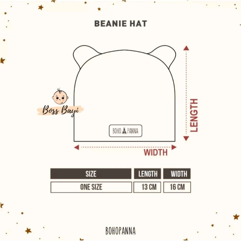 BOHOPANNA - Beanie Hat (Topi Bayi)