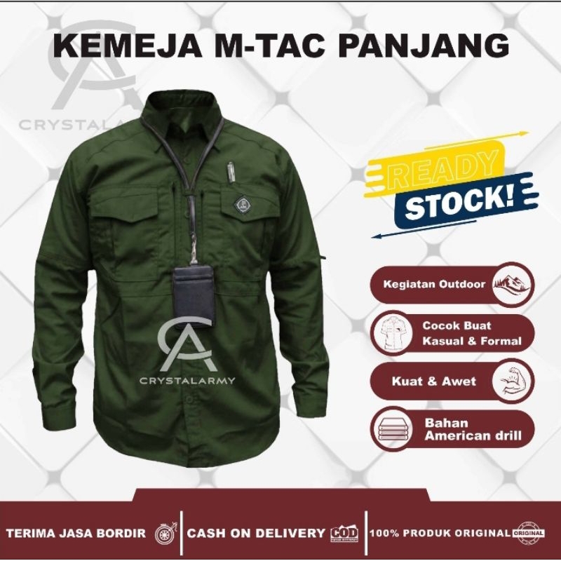 KEMEJA TACTICAL M TAC  LENGAN PANJANG PRIA/ KEMKO TACTICAL OUTDOOR/KEMEJA KERJA LAPANGAN