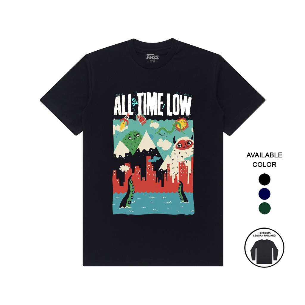 KAOS BAND ALL TIME LOW T SHIRT BAJU MUSIK POP PUNK ROCK ATL PRIA WANITA