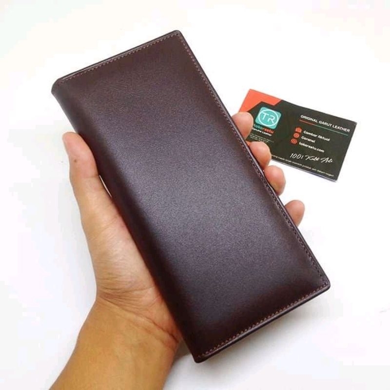 Dompet Pria Kulit Asli Original Model Panjang bnyak Slot Terbaru