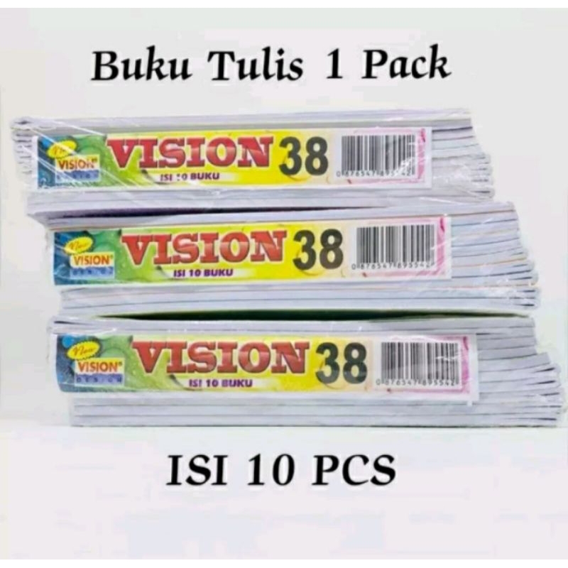 

Buku tulis vision 38lembar / 1 pack isi 10 pcs