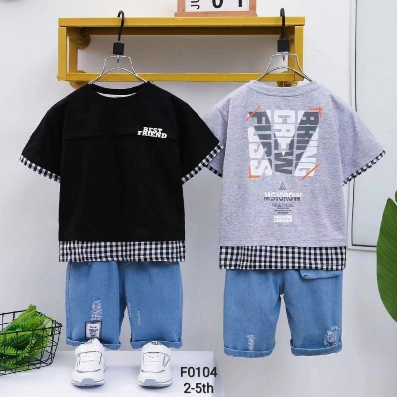 setelan kaos anak cowok ganteng size m -xxxl